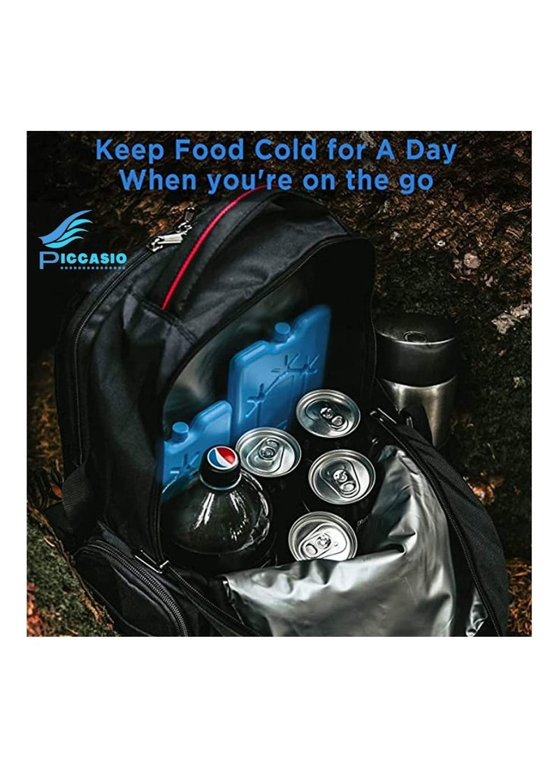 Piccasio - PICCASIO 6 Ice Pack, Reusable Thin Can Be Placed in Lunch Box, Cooler, Freezer to Keep Cold. Suitable For Cooler Bag For Work, School, Or Picnics. Long Lasting Can Be Used Breastmilk Bags Cold. - Image 1