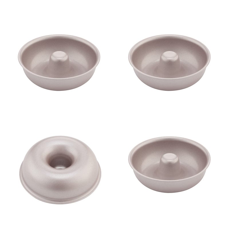 CHEFMADE Donut Mold Cake Pan, 12-Cavity Non-Stick Ring Doughnut Bakeware for Oven Baking (Champagne Gold) - Image 1