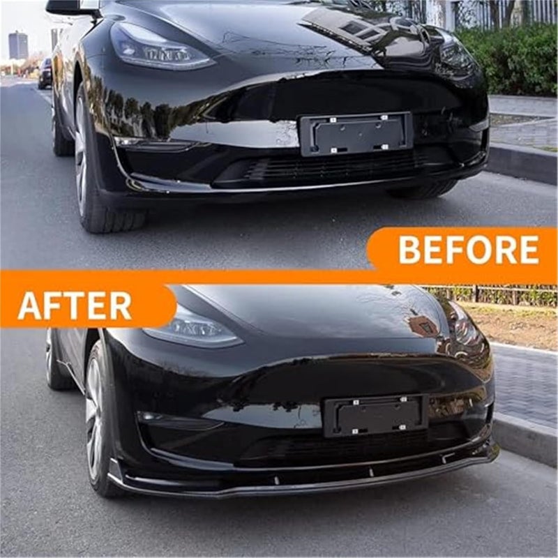QASULER Front Bumper Lip Diffuser for Tesla Model Y - Image 3