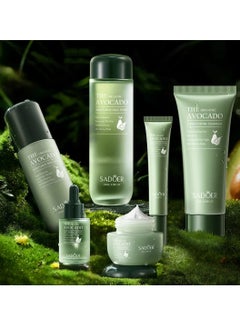 SADOER Organic Avocado Moisturizing Six Pieces Skin Care Set with Refreshing Oil Control Cleanser Hydrate Lock Water Toner Nourishing Eye Cream Soothing Essence Whitening Lotion and Lift Tighten Face Cream  - Image 2