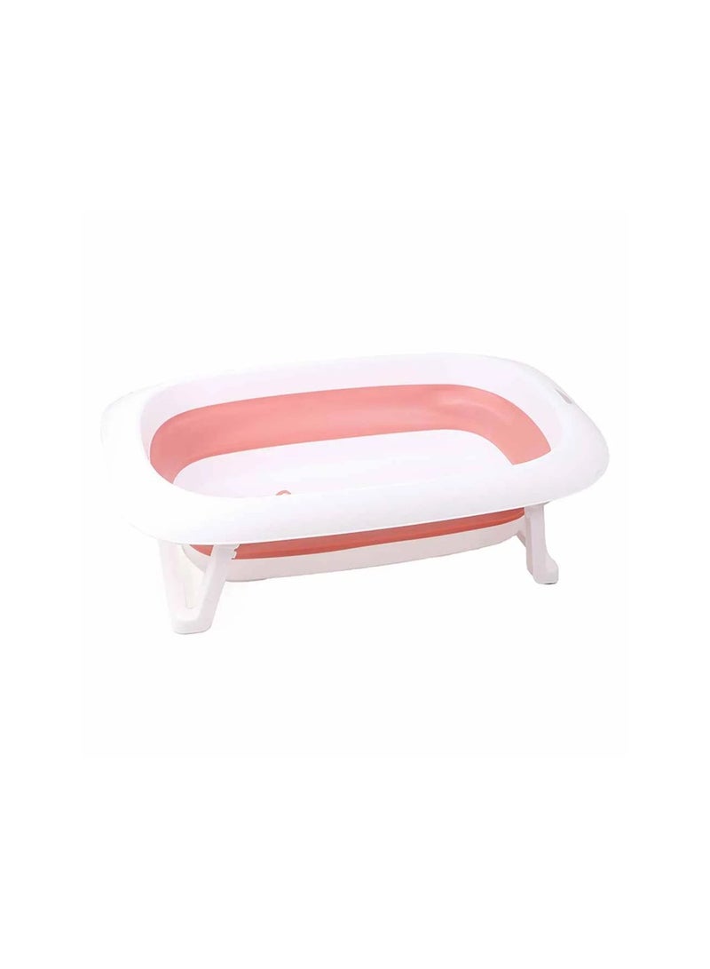 6 Month Plus Babies Sitting And Laying Foldable Bath Tub White And Brown