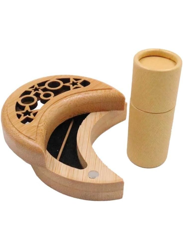 Bakhoor BoSidin – Mini Incense Gift Set Moon Design Wooden Burner for Ramadan Gifts 2pcs– A26S - Image 2