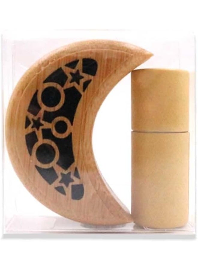 Bakhoor BoSidin – Mini Incense Gift Set Moon Design Wooden Burner for Ramadan Gifts 2pcs– A26S - Image 3