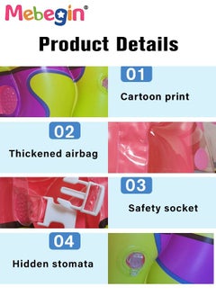 MEBEGIN 2Pcs Swim Vests Set for Kids, Floatation Vest with Adjustable Buckles and Cartoon Design, Buoyancy Swimming Aid Float Jackets for Learning Swiming, Perfect for Pool, Swim Lesson, Beach and Water Party  - Image 4