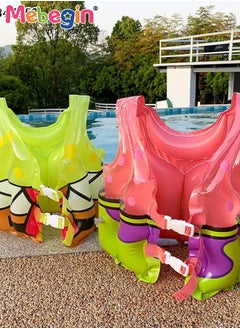 MEBEGIN 2Pcs Swim Vests Set for Kids, Floatation Vest with Adjustable Buckles and Cartoon Design, Buoyancy Swimming Aid Float Jackets for Learning Swiming, Perfect for Pool, Swim Lesson, Beach and Water Party  - Image 5