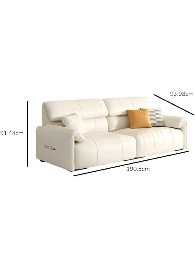 Pine Frame Modern Sofa with Leathaire Upholstery and Standard Seat Width