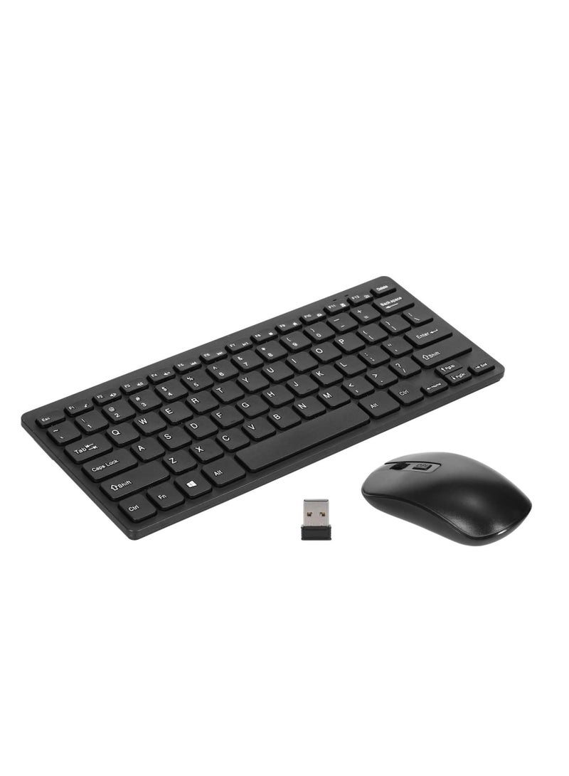 FV-km901 78 Keys 2.4G Portable Wireless Keyboard and Mouse Combo Mini Ergonomic Design for Office  - Image 1