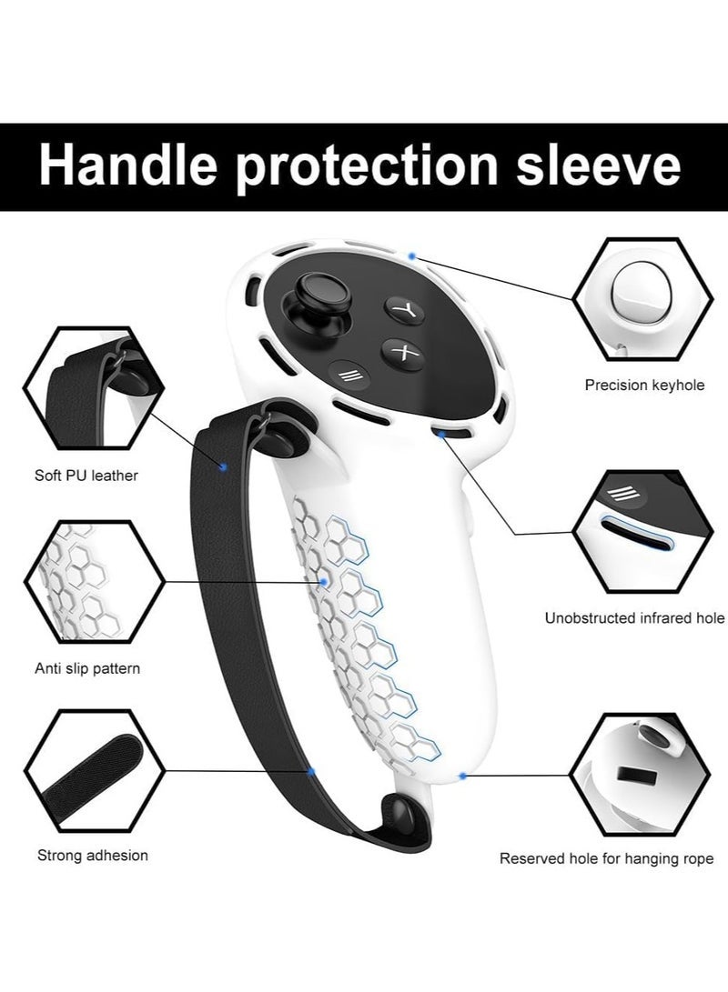 general Controller Grip for Meta Quest 3 - Comfortable Silicone Case with Hand Strap and 2 Joystick Covers - Oculus Quest 3 accessory with precise holes - Image 2