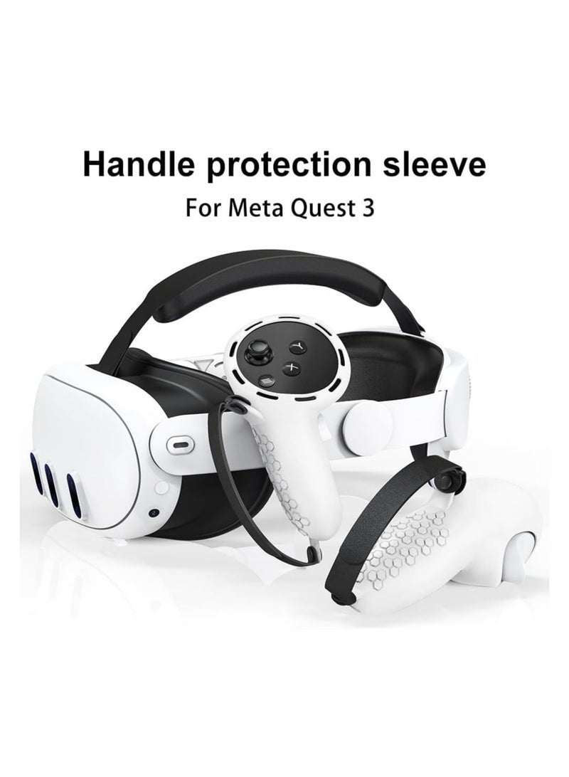 general Controller Grip for Meta Quest 3 - Comfortable Silicone Case with Hand Strap and 2 Joystick Covers - Oculus Quest 3 accessory with precise holes - Image 4