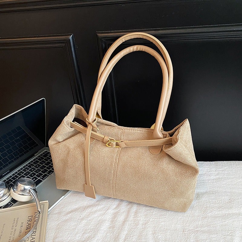 Fashionable new retro matte large-capacity commuter shoulder underarm bag, large handbag for women - Image 3