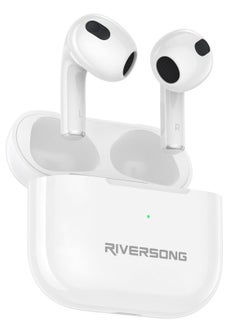 RIVERSONG Airfly L3 Environmental Noise Cancellation Earbuds, 30Hrs Playtime, SweatProof, White Color  - Image 4