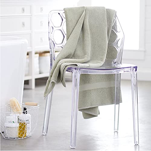 TIQH® Organic Zero Twist Cotton 600 GSM Highly Absorbent & Quick Dry Soft Bath Towel - Pack of 1 (Beige) - Image 4