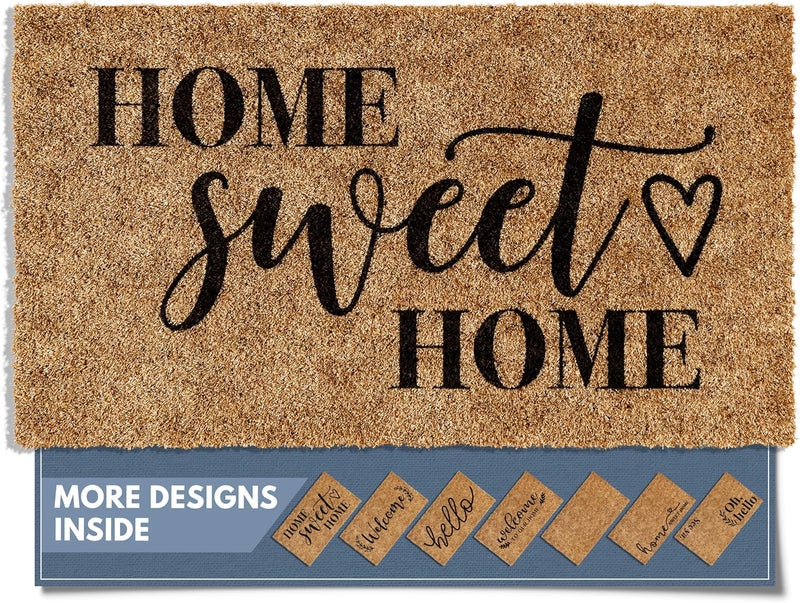 BARNYARD DESIGNS No Shedding, Non-Slip, 30x17 Brown 'Home Sweet Home' Doormat With Heavy Duty Backing for Outdoors and Indoors, Large Front Door Entrance, Easy to Clean - Image 1