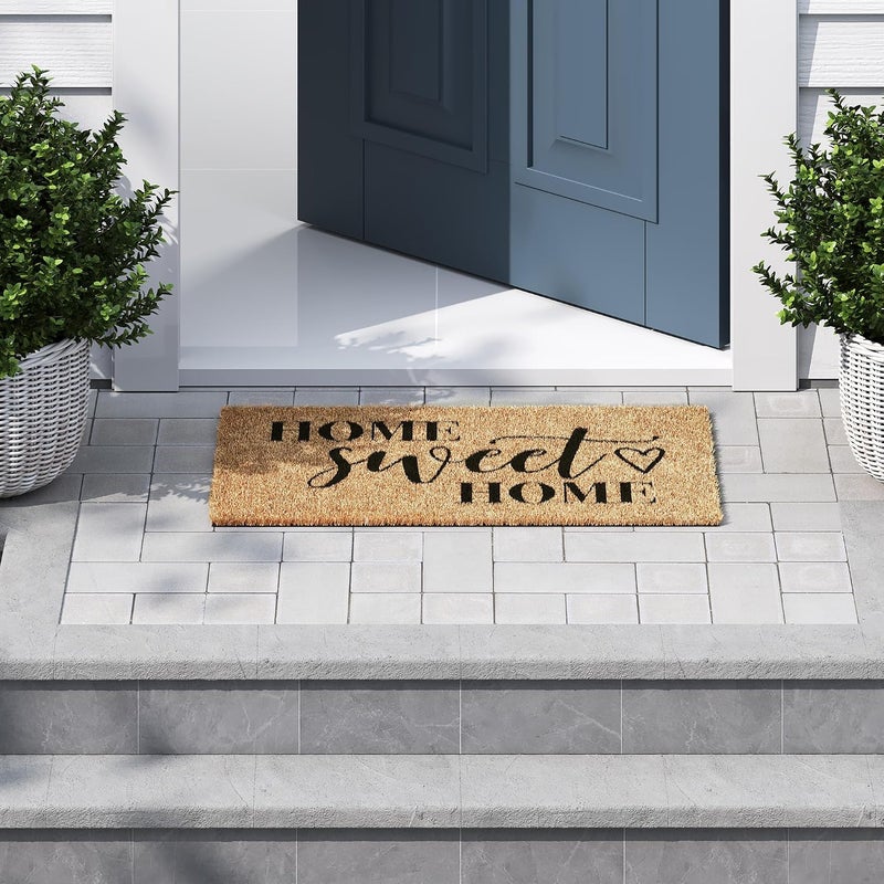 BARNYARD DESIGNS No Shedding, Non-Slip, 30x17 Brown 'Home Sweet Home' Doormat With Heavy Duty Backing for Outdoors and Indoors, Large Front Door Entrance, Easy to Clean - Image 4