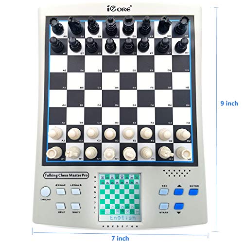 iCore Electronic Chess Set, Talking Chess Master Pro, 30 Skill Levels and 14 Brain Games, 1 or 2-Player Modes for All Ages - Image 5
