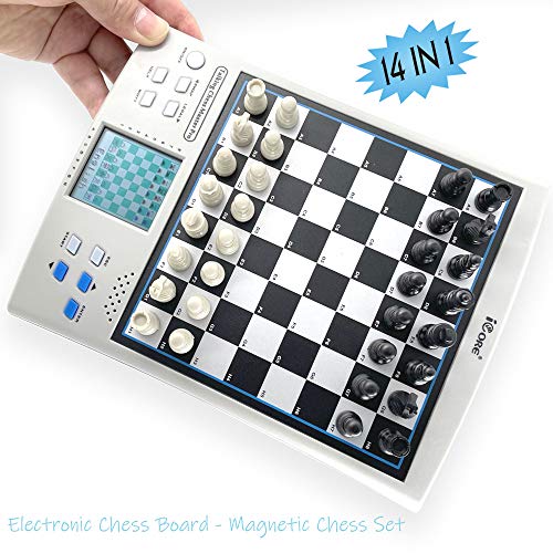 iCore Electronic Chess Set, Talking Chess Master Pro, 30 Skill Levels and 14 Brain Games, 1 or 2-Player Modes for All Ages - Image 4