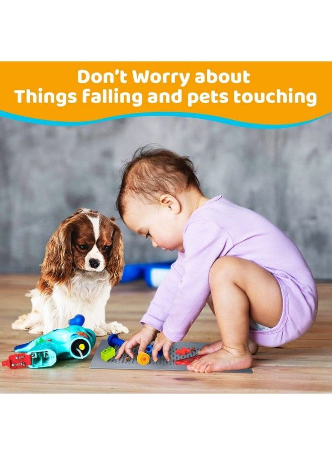 Orzbow - Baby Proofing Soft Silicone Vent Cover For Home Wall/Ceiling/Floor Registerchild Proof Floor Air Vent Deflector Covercatches Debris Hair & Prevents Creepy Crawlieseasy Install (Grey) - Image 1
