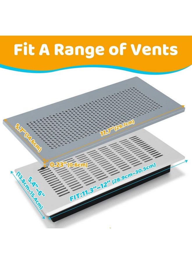 Orzbow - Baby Proofing Soft Silicone Vent Cover For Home Wall/Ceiling/Floor Registerchild Proof Floor Air Vent Deflector Covercatches Debris Hair & Prevents Creepy Crawlieseasy Install (Grey) - Image 1