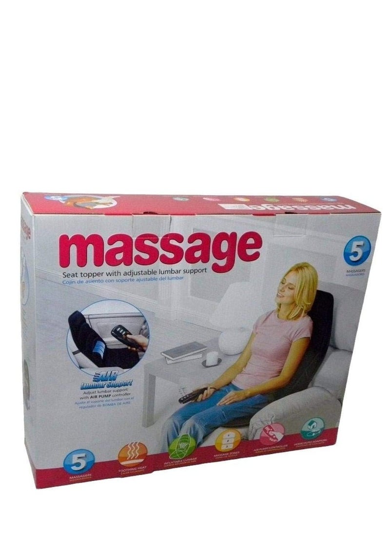 Generic - Massage chair for car and home Adjustable Height Seat Back Massager With Heat Car Massage Cushion Car Home Body Cervical Massager Car Massage - Image 1
