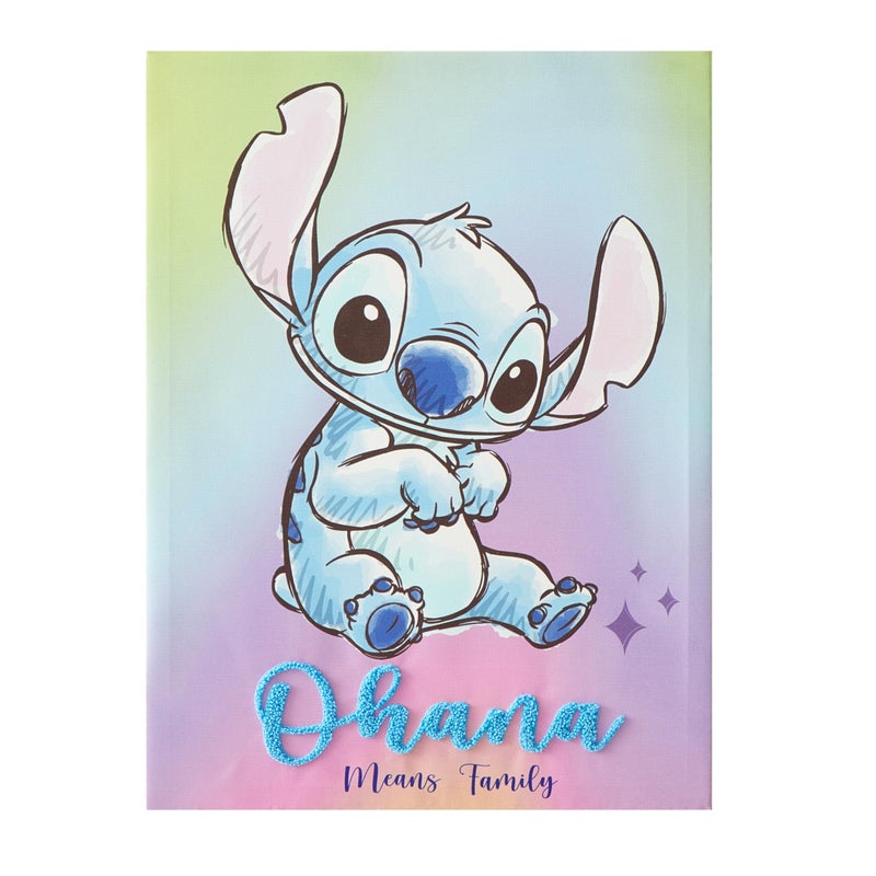 Idea Nuova Disney Lilo Stitch Ohana Canvas Wall Art and Dcor with 3D Tufting 11 Wx15 H