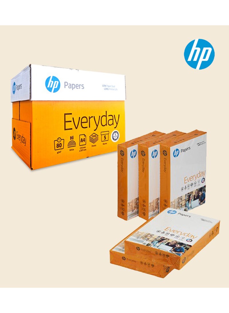 HP ورق طباعة وتصوير A4، عبوة من 5 قطع - جودة عالية للطباعة المكتبية والمنزلية A4 a4 - Image 4