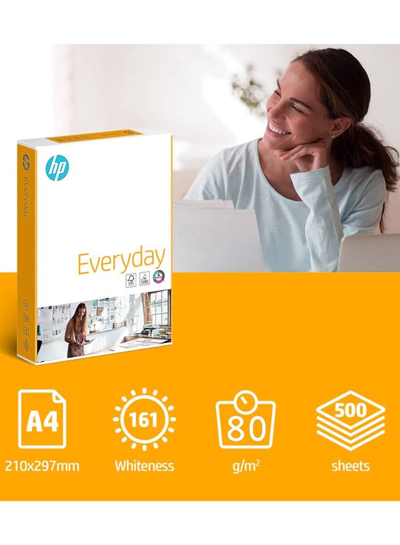 HP ورق طباعة وتصوير A4، عبوة من 5 قطع - جودة عالية للطباعة المكتبية والمنزلية A4 a4 - Image 2