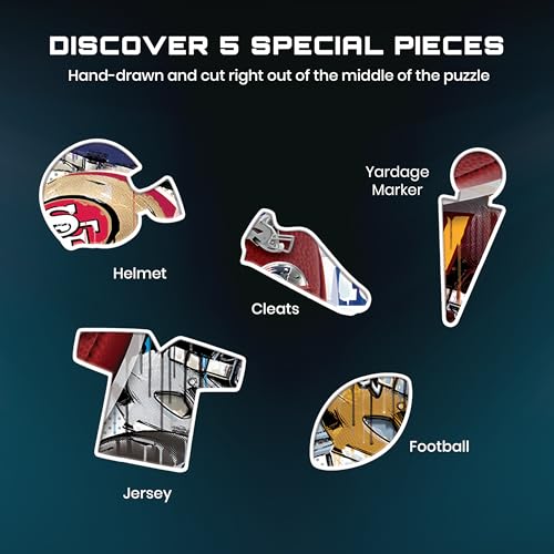 MasterPieces 500-Piece NFL Drip Art Helmet Shaped Puzzle - Perfect for NFL Fanatics - 25"x22" - Image 5