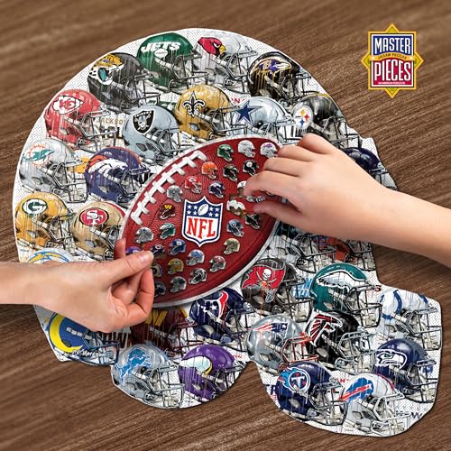 MasterPieces 500-Piece NFL Drip Art Helmet Shaped Puzzle - Perfect for NFL Fanatics - 25"x22" - Image 2