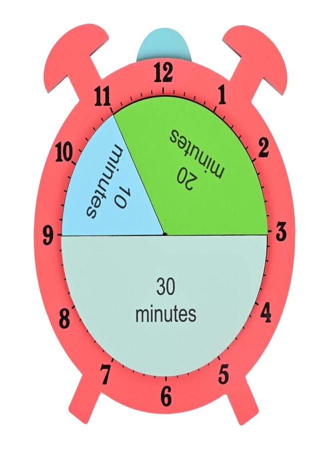 Vianz Wooden Time Learning Clock, Concept of Minutes and Hour, Educational Montessorie Toy, Unique and Useful, Fractions Learning for Toddlers Age 3 4 5 6 7 - Image 3
