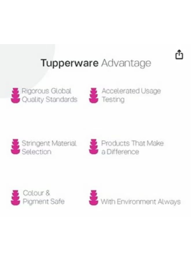 Tupperware Square Refrigerator, Kitchen, Office, Home Storage Container Box Keep Tab 500ml -2 piece -Image colors (Daisy Purple and Dark Blue) - Image 4