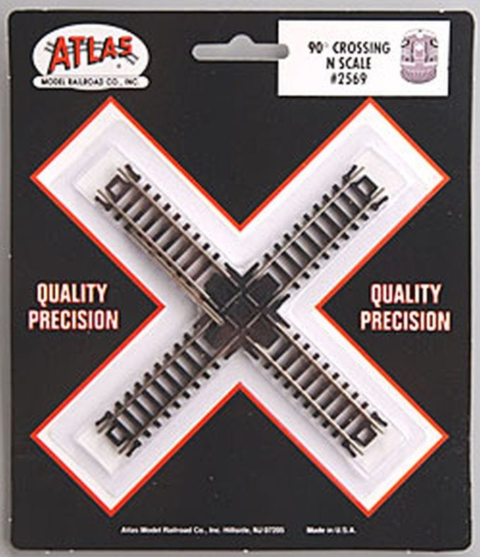 ATLAS MODEL N Code 80 Nickel Silver 90 degree Crossing Atlas Trains - Image 5