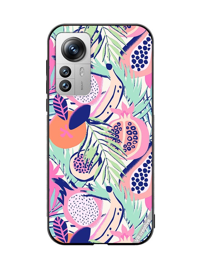 VR CREATIVE Protective Case Cover For Xiaomi 12X Abstract Dragon Fruit Design Multicolour - Image 1