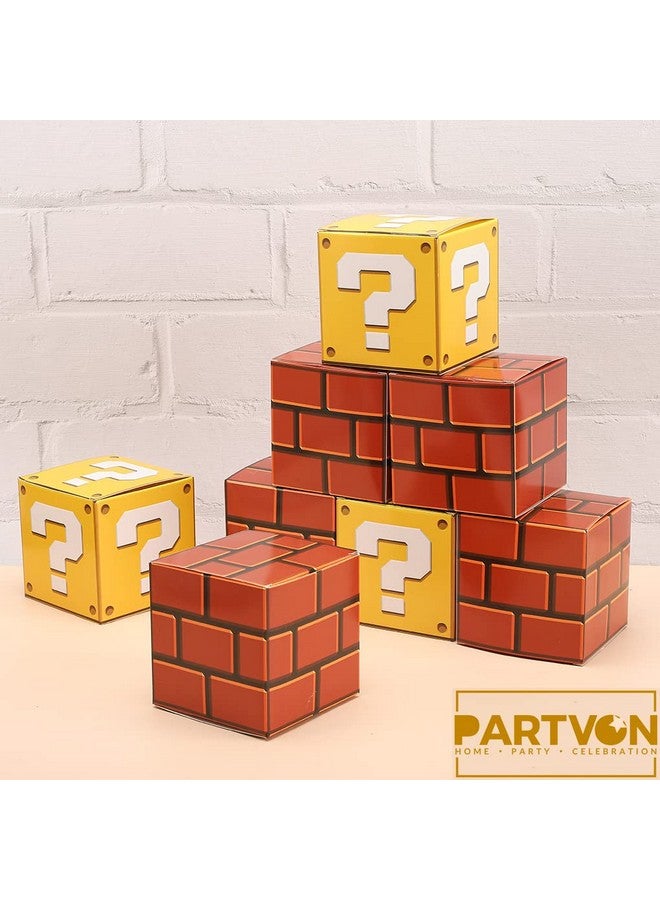 PARTVON Treat Box 24 Pcs Props Brick Comic Video Game Gift Bags Favor Snack Goody Cardboard Bag Perfect Or Gift Giving And Video Games Theme Party Favors Decorations Supplies (Question)  - Image 4