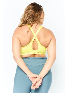 adidas By Stella McCartney Women Lightly Padded Outdoor Sports Bra, Yellow  - Image 4