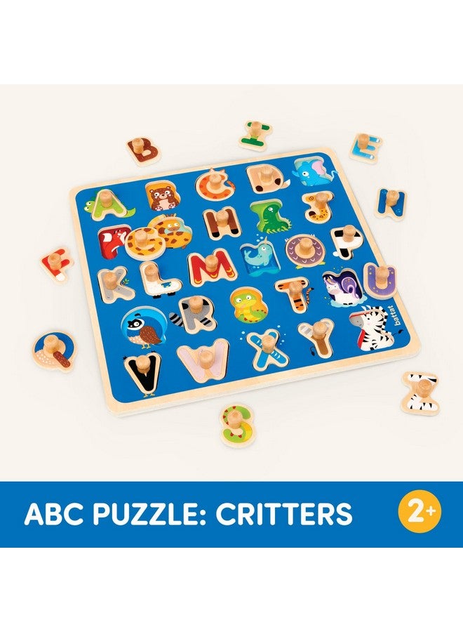 Battat Wooden ABC Peg Puzzle for Toddlers Educational Toys 2 Years + Critters - Image 5
