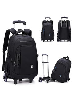 Generic Trolley Backpack Travel Rolling Book Bag School Wheeled Backpack for Boys Girls Kids Luggage Bag  - Image 1