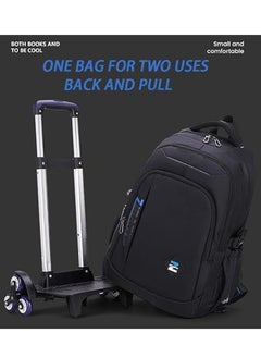 Generic Trolley Backpack Travel Rolling Book Bag School Wheeled Backpack for Boys Girls Kids Luggage Bag  - Image 3