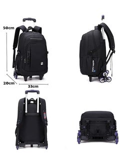 Generic Trolley Backpack Travel Rolling Book Bag School Wheeled Backpack for Boys Girls Kids Luggage Bag  - Image 5