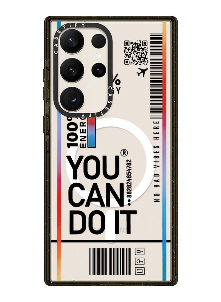 For Samsung Galaxy S22 Ultra Magnetic Phone Case Air Tickets Pattern Cover
