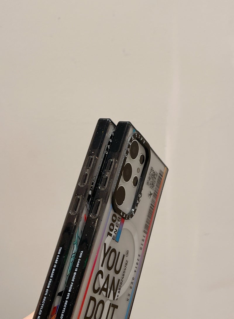 For Samsung Galaxy S22 Ultra Magnetic Phone Case Air Tickets Pattern Cover