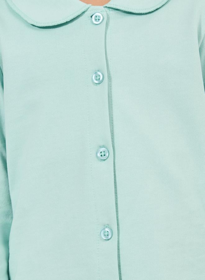 Styli Styli Collared Button Down Shirt and Pyjama Set  - Image 3