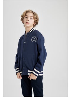DeFacto Boy Regular Fit Crew Neck Long Sleeve Knitted Cardigan / Bolero  - Image 1