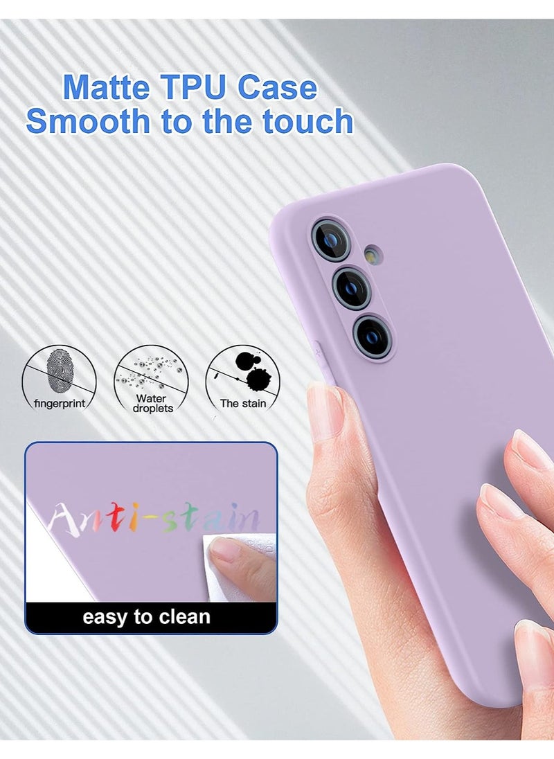 ICARLUS For Samsung Galaxy A25 5G Case Slim Liquid Silicone Protective Cover Purple  - Image 4