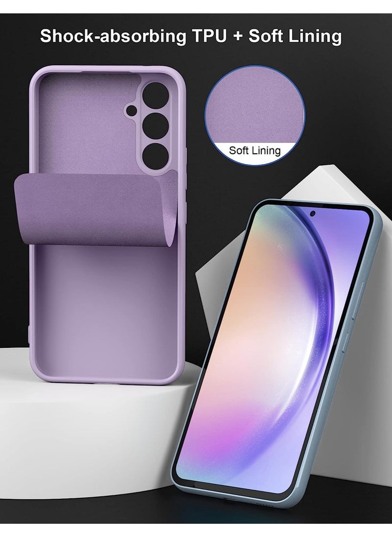 ICARLUS For Samsung Galaxy A25 5G Case Slim Liquid Silicone Protective Cover Purple  - Image 5