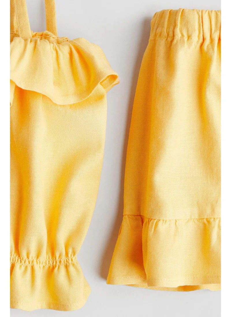 اتش اند ام 2-piece linen-blend set