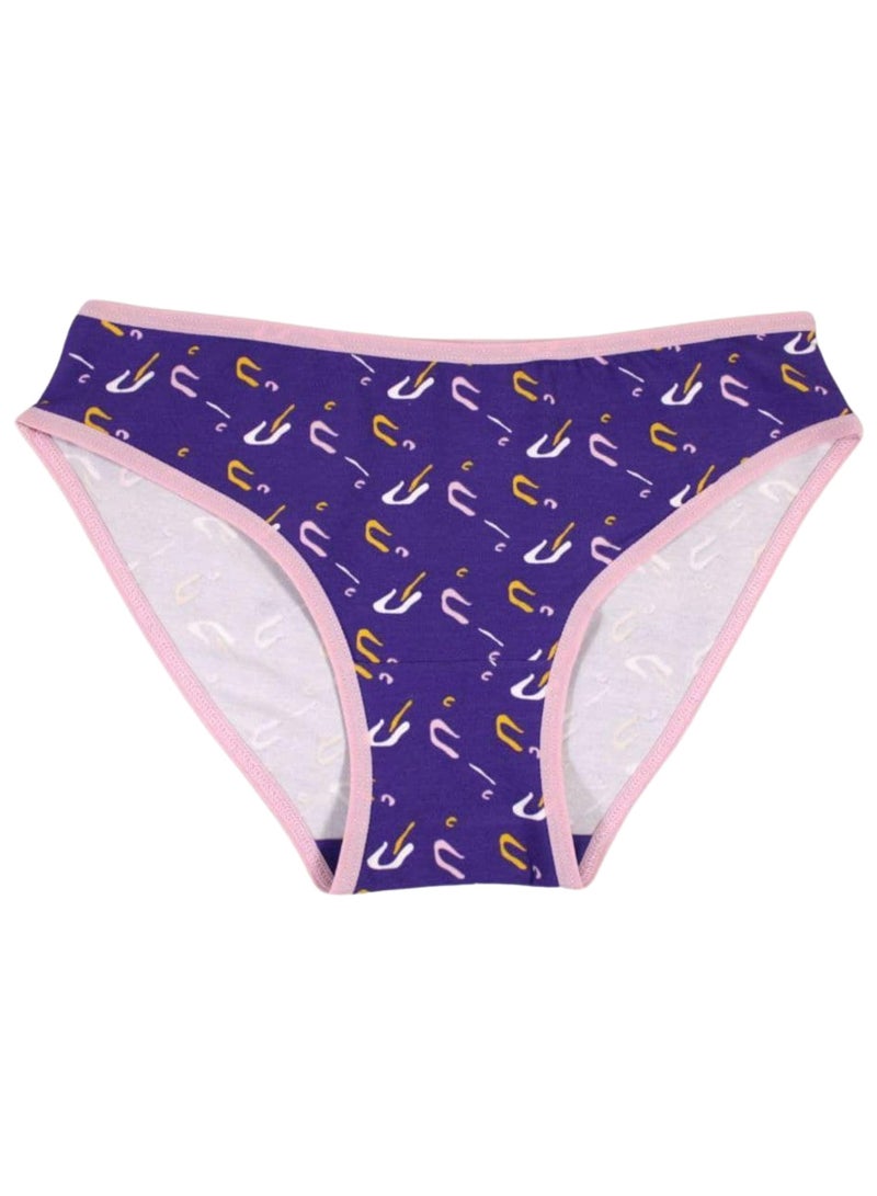 COLORS Pack of 6 Printed Cotton Bikini Panties Underwear for Women  - Image 4