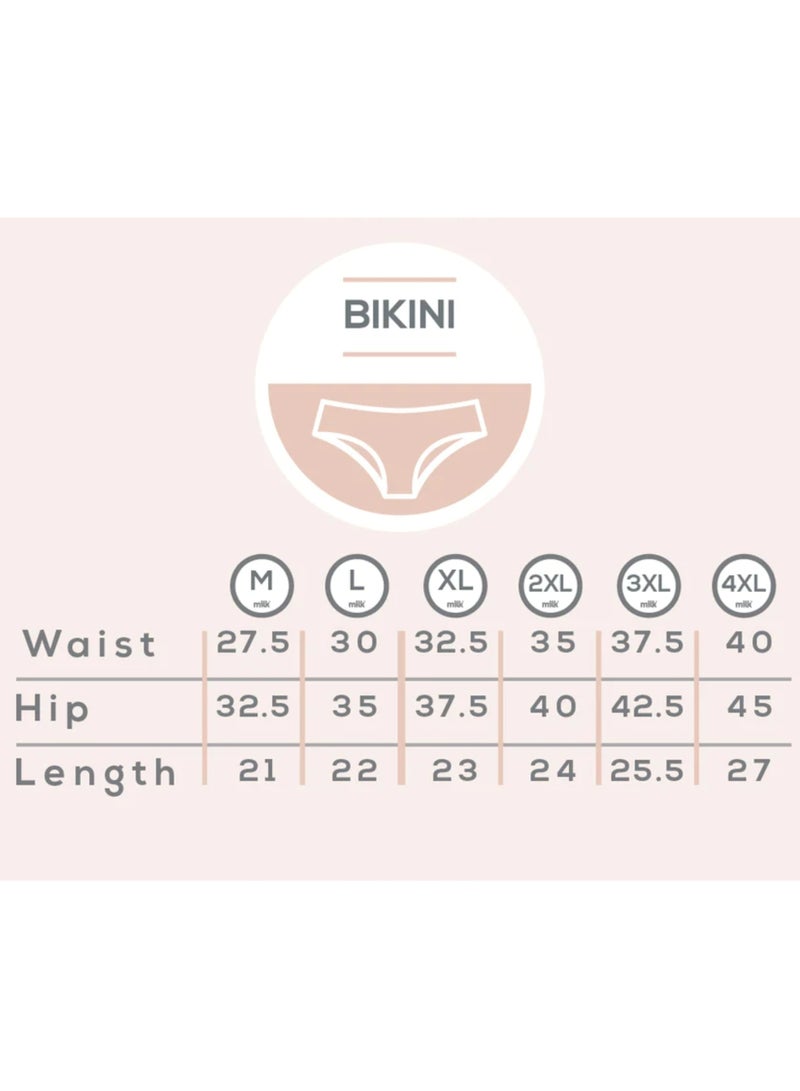 Pack of 6 Printed Cotton Bikini Panties Underwear for Women