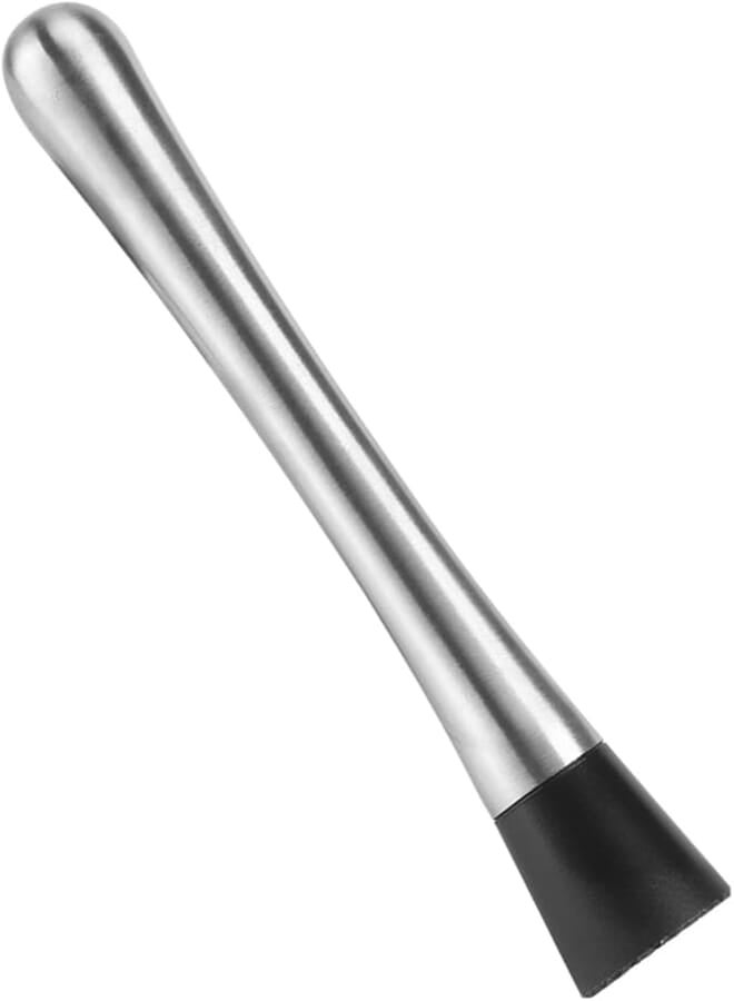 Akozon 1 x Cocktail Muddler Bar Stainless Steel Stick Mojito Masher Fruit Mixer Ideal Bartender Tools for Bar, Mojito Mortar Stick for Mojitos Musher Mojito Mallet Machaca