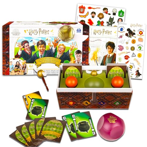 Harry Potter Catch The Golden Snitch Board Game Bundle of Board Game with Golden Snitch Plus Stickers More Harry Potter Games for Birthday Party - Image 1