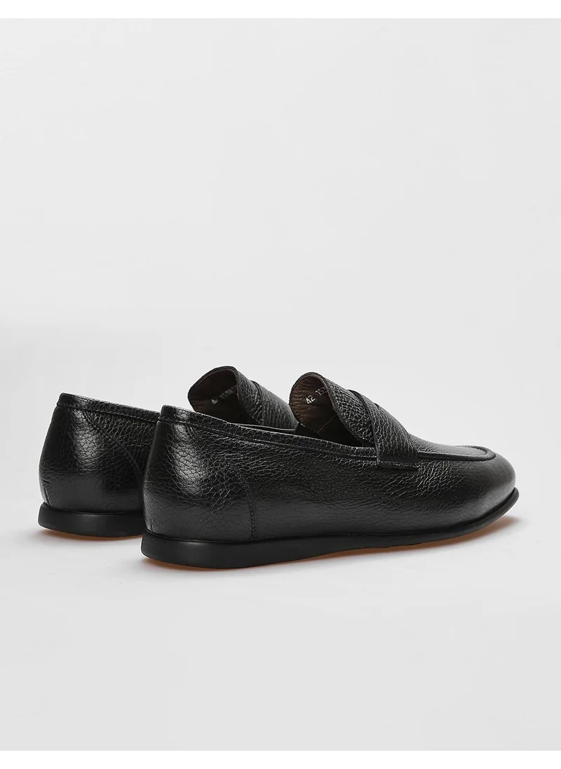 Cabani Genuine Leather Black Men's Casual Shoes